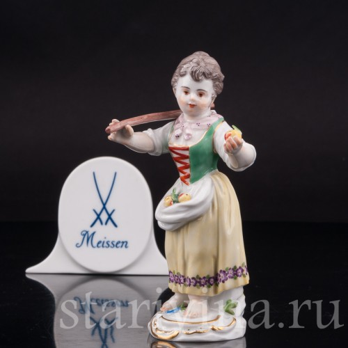 Фигурка из фарфора Девочка с узелком, Meissen, Германия, 1964 г.