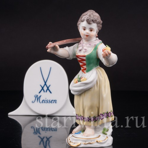 Фигурка из фарфора Девочка с узелком, Meissen, Германия, 1964 г.