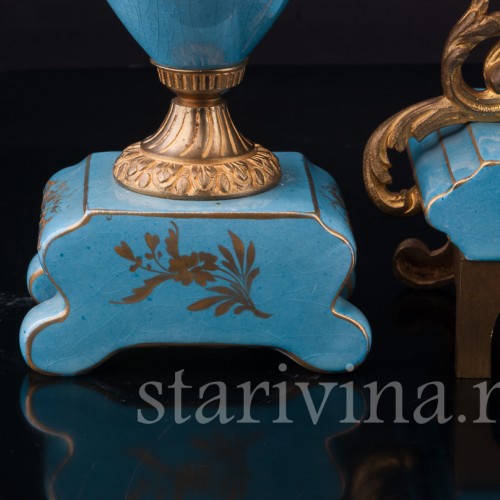 Фарфоровые Часы с вазонами, Франция, кон. 19 в.