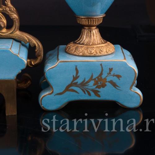 Фарфоровые Часы с вазонами, Франция, кон. 19 в.