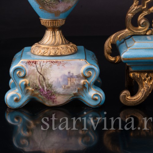 Фарфоровые Часы с вазонами, Франция, кон. 19 в.