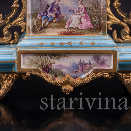 Фарфоровые Часы с вазонами, Франция, кон. 19 в.