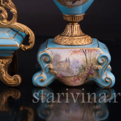 Фарфоровые Часы с вазонами, Франция, кон. 19 в.