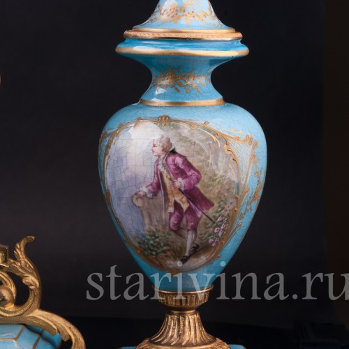 Фарфоровые Часы с вазонами, Франция, кон. 19 в.