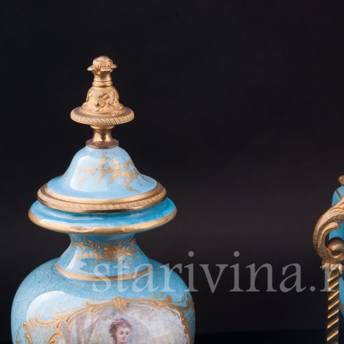 Фарфоровые Часы с вазонами, Франция, кон. 19 в.