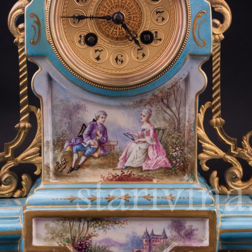 Фарфоровые Часы с вазонами, Франция, кон. 19 в.