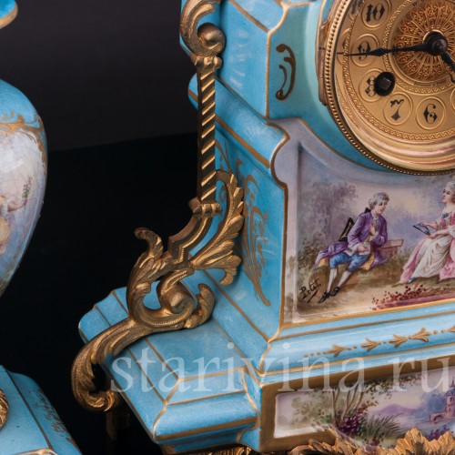 Фарфоровые Часы с вазонами, Франция, кон. 19 в.