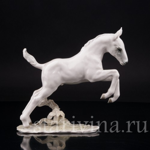 Фарфоровая фигурка Резвящийся жеребёнок, Hutschenreuther, Германия, 1970 гг.