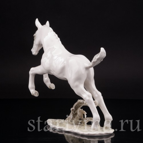 Фарфоровая фигурка Резвящийся жеребёнок, Hutschenreuther, Германия, 1970 гг.