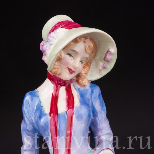 Фарфоровая фигурка Девушка на прогулке, Royal Doulton, Великобритания, 1929-42 гг.