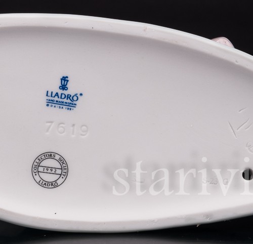 Фарфоровая фигурка Мальчик с паровозиком, Lladro, Испания, 1992 г.