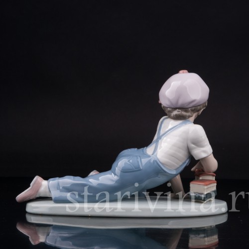 Фарфоровая фигурка Мальчик с паровозиком, Lladro, Испания, 1992 г.