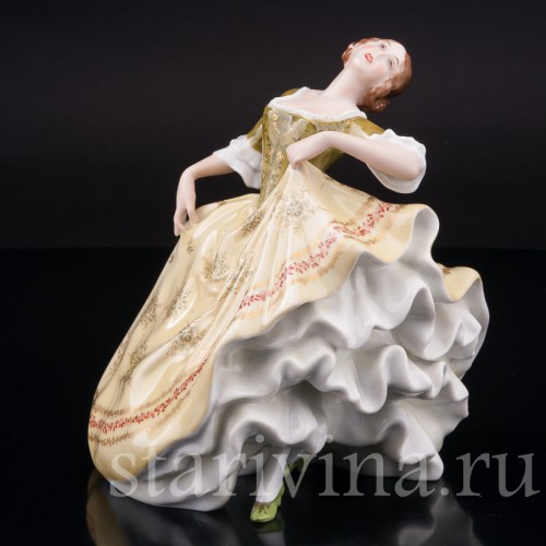Фарфоровая статуэтка Дама на балу, Rosenthal, Германия, 1970 гг.