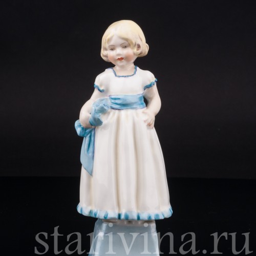 Фарфоровая фигурка девочки Прекрасная малышка, Royal Worcester, Великобритания, 1942–1948 гг.