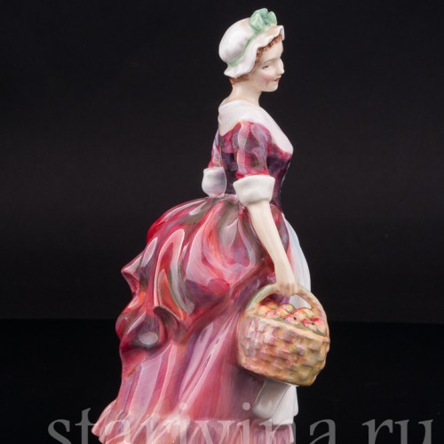 Фарфоровая статуэтка Пруденс, девушка с корзиной яблок, Royal Doulton, Великобритания, 1947-55 гг.