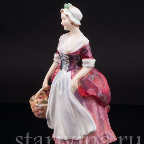 Фарфоровая статуэтка Пруденс, девушка с корзиной яблок, Royal Doulton, Великобритания, 1947-55 гг.