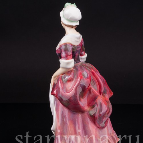 Фарфоровая статуэтка Пруденс, девушка с корзиной яблок, Royal Doulton, Великобритания, 1947-55 гг.