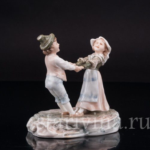 Фарфоровая фигурка Танцующие дети, миниатюра, Karl Ens, Германия, нач. 20 в.