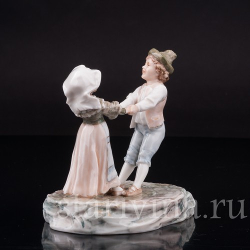 Фарфоровая фигурка Танцующие дети, миниатюра, Karl Ens, Германия, нач. 20 в.