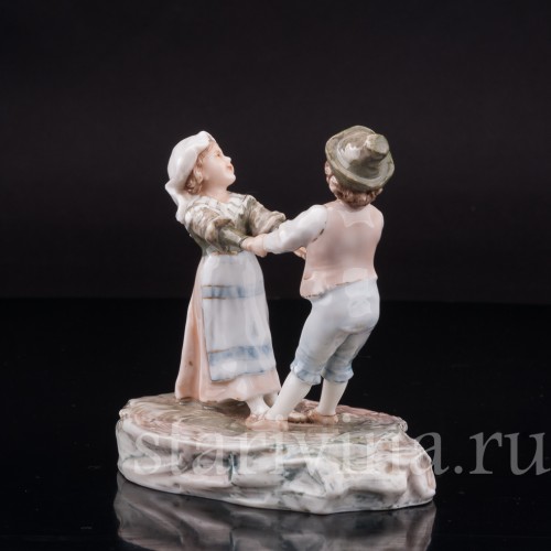 Фарфоровая фигурка Танцующие дети, миниатюра, Karl Ens, Германия, нач. 20 в.