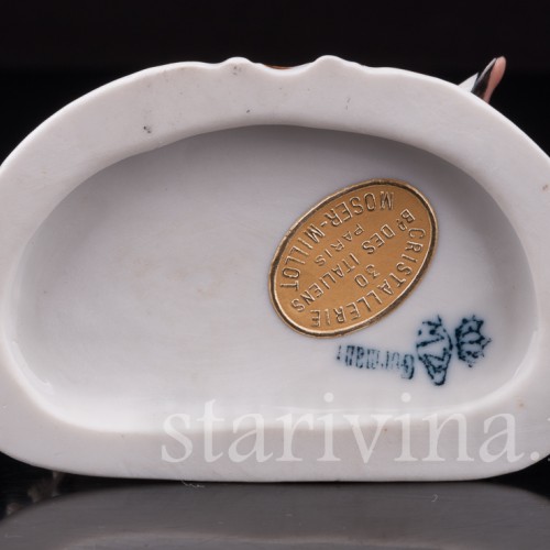 Фигурка из фарфора Балерина и кавалер, миниатюра, кружевная, Muller & Co, Германия, пер. пол. 20 в.