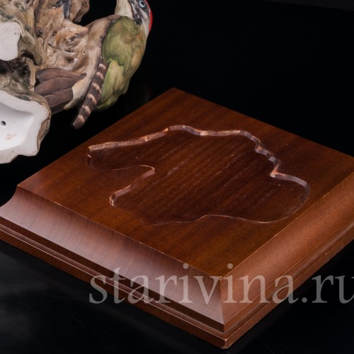 Фарфоровая статуэтка птиц Пара зеленых дятлов, Alka Kaiser, Германия, до 1991 г.