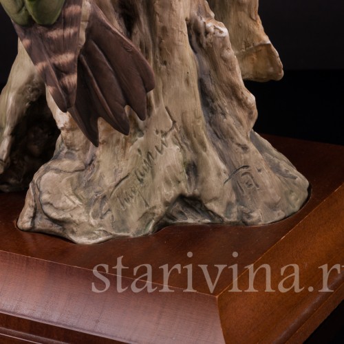 Фарфоровая статуэтка птиц Пара зеленых дятлов, Alka Kaiser, Германия, до 1991 г.