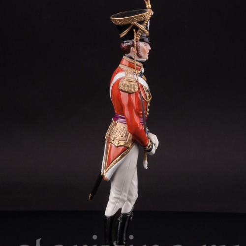 Фарфоровая статуэтка Офицер королевской гвардии, 1822 г, Sitzendorf, Германия, вт. пол. 20 в.