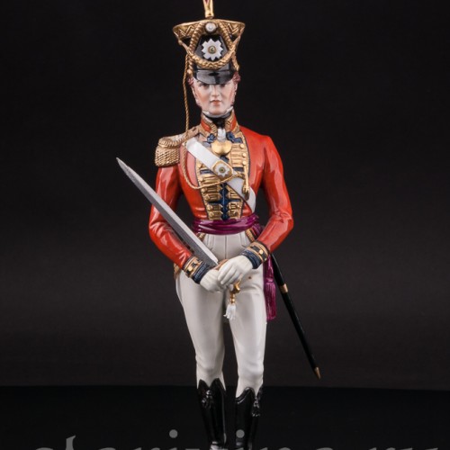 Фарфоровая статуэтка Офицер королевской гвардии, 1822 г, Sitzendorf, Германия, вт. пол. 20 в.