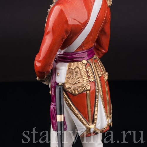 Фарфоровая статуэтка Офицер королевской гвардии, 1822 г, Sitzendorf, Германия, вт. пол. 20 в.