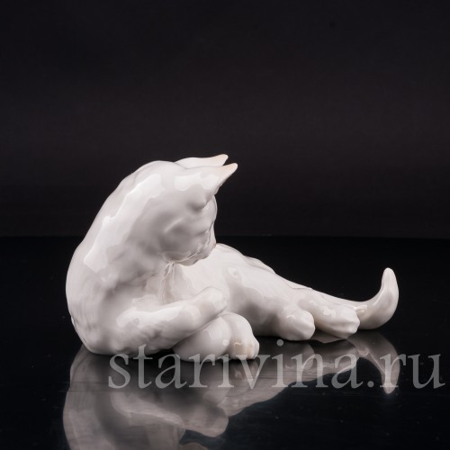 Фарфоровая фигурка Котёнок с мячиком, Hutschenreuther, Германия, 1938-55 гг.