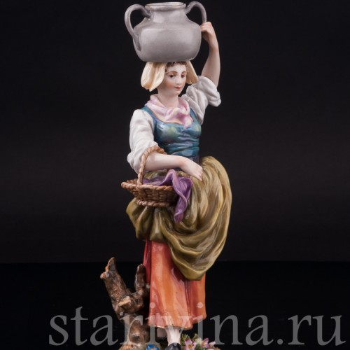 Фарфоровая статуэтка Уличная торговка, Richard Eckert & Co, Германия, кон. 19 в.
