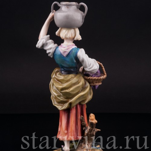 Фарфоровая статуэтка Уличная торговка, Richard Eckert & Co, Германия, кон. 19 в.