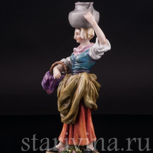 Фарфоровая статуэтка Уличная торговка, Richard Eckert & Co, Германия, кон. 19 в.