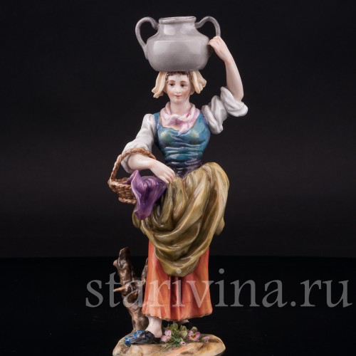 Фарфоровая статуэтка Уличная торговка, Richard Eckert & Co, Германия, кон. 19 в.