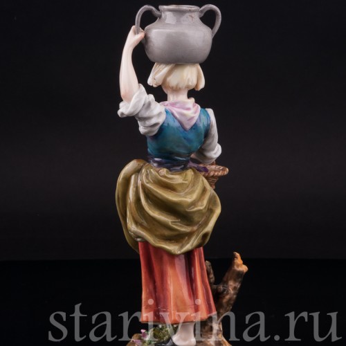 Фарфоровая статуэтка Уличная торговка, Richard Eckert & Co, Германия, кон. 19 в.