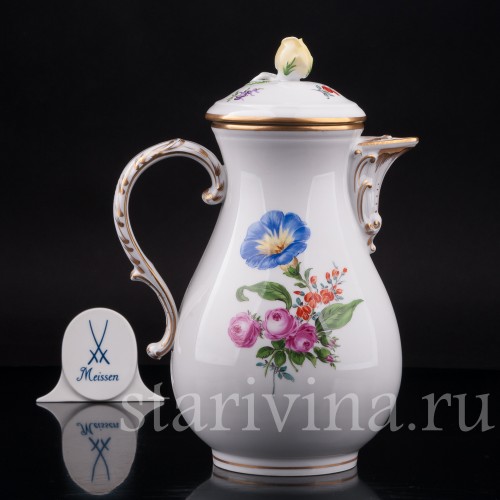 Фарфоровый Чайник, Meissen, Германия, вт. пол. 20 в.