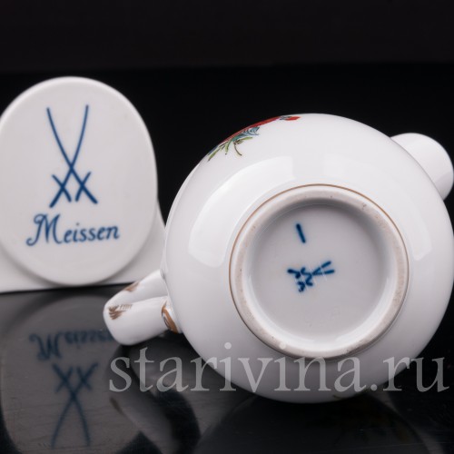 Фарфоровый Сливочник, Meissen, Германия, вт. пол. 20 века.