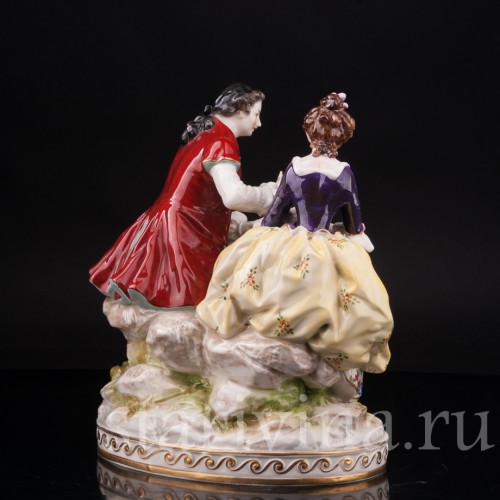 Фарфоровая статуэтка Урок музыки, Volkstedt, Германия, кон. 19 - нач. 20 вв.