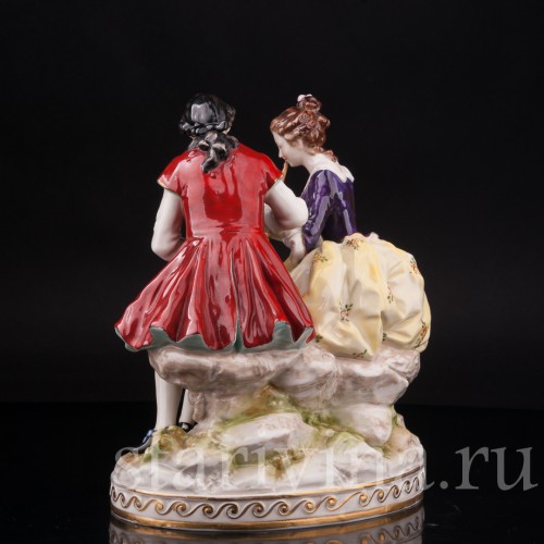 Фарфоровая статуэтка Урок музыки, Volkstedt, Германия, кон. 19 - нач. 20 вв.