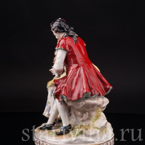 Фарфоровая статуэтка Урок музыки, Volkstedt, Германия, кон. 19 - нач. 20 вв.
