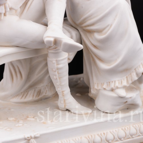 Фарфоровая композиция Галантая пара на скамейке, Scheibe-Alsbach, Германия, нач. 20 в.