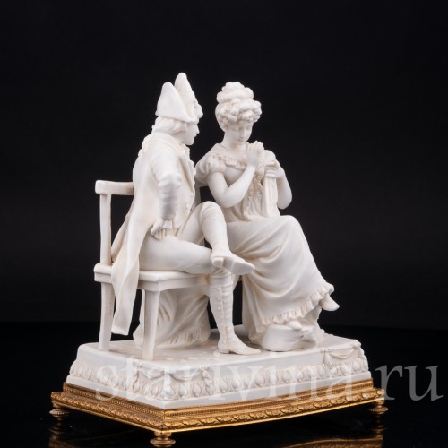 Фарфоровая композиция Галантая пара на скамейке, Scheibe-Alsbach, Германия, нач. 20 в.