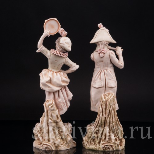 Фарфоровые статуэтки Музицирующая пара, Royal Dux, Чехия, нач. 20 в.
