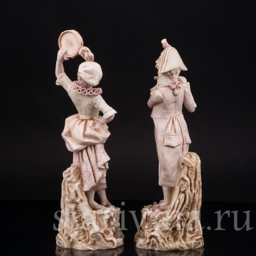 Фарфоровые статуэтки Музицирующая пара, Royal Dux, Чехия, нач. 20 в.