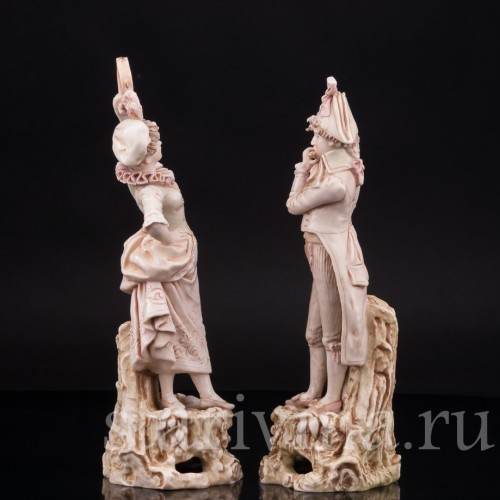 Фарфоровые статуэтки Музицирующая пара, Royal Dux, Чехия, нач. 20 в.