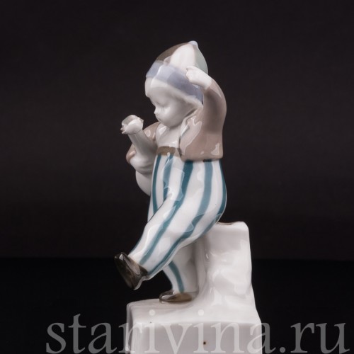 Фигурка мальчика из фарфора Маленький музыкант, Goebel, Германия, нач. 20 в.