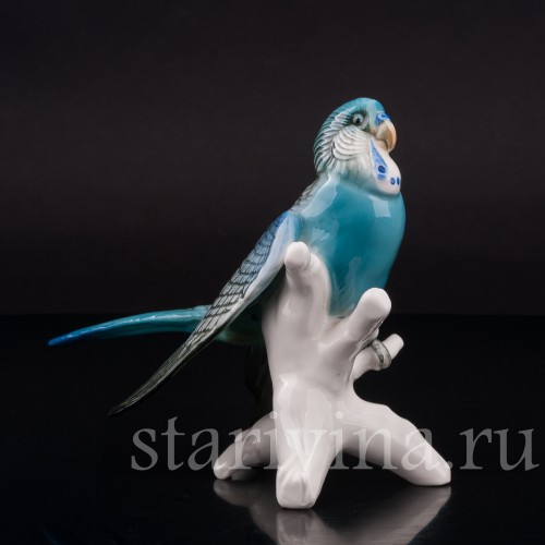 Фарфоровая статуэтка птицы Волнистый попугай, Karl Ens, Германия, вт. пол. 20 в.