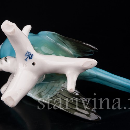 Фарфоровая статуэтка птицы Волнистый попугай, Karl Ens, Германия, вт. пол. 20 в.