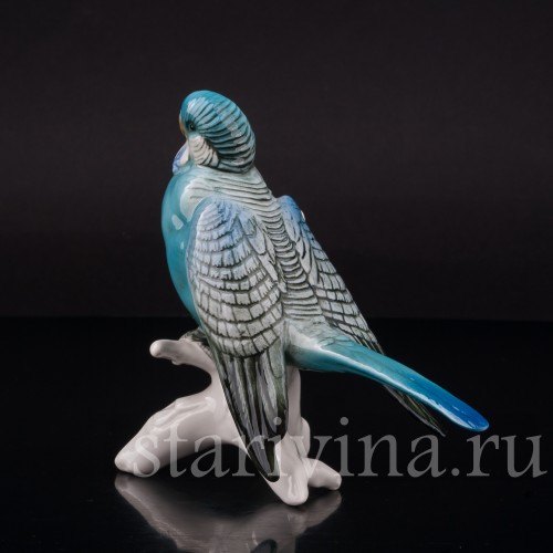 Фарфоровая статуэтка птицы Волнистый попугай, Karl Ens, Германия, вт. пол. 20 в.